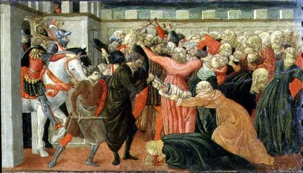 Das Massaker der Unschuldigen, Detail eines Predella-Panels, ca. 1470