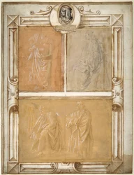 Studien von drapierten Figuren