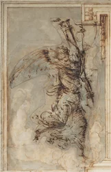 Ein Engel mit einer Fackel, um 1500-1504