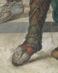 Heiliger Philipp vertreibt den Drachen aus dem Tempel von Hieropolis von Filippino Lippi (Detail)