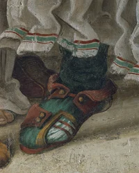 Der heilige Philipp vertreibt den Drachen aus dem Tempel von Hieropolis (Detail)