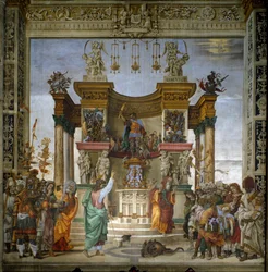 Der heilige Philipp vertreibt den Drachen aus dem Tempel von Hierapolis