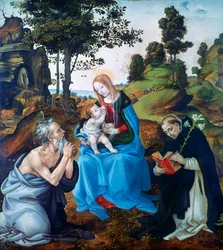 Die Jungfrau mit dem Kind und den Heiligen Hieronymus und Dominikus, ca. 1485