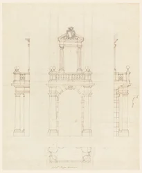 Türrahmen und Türzarge, 1750–75