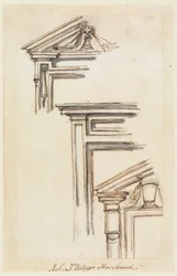 Drei Fenster- oder Türrahmen, ca. 1770