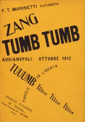 Buchcover von Filippo Tommaso Marinetti "Zang Tumb Tumb" von 1912