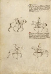 Reiterkampf mit Schwert