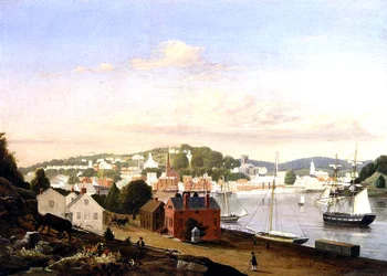 Ansicht von Norwich, Connecticut, USA, 1849