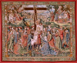 Die Passion Christi. Die Kreuzabnahme. Zweite Wandteppichserie der Passion Christi des Patrimonio Nacional.
