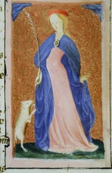 Ms Gen 1111 Seite aus der Legenda Aurea, Brügge, ca. 1400-10
