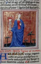 Ms Gen 1111 Seite aus der Legenda Aurea, Brügge, ca. 1400-10