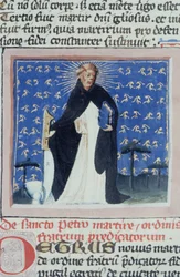 Ms Gen 1111 Seite aus der Legenda Aurea, Brügge, ca. 1400-10