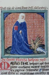 Seite aus der Legenda Aurea, Brügge, ca. 1400-10