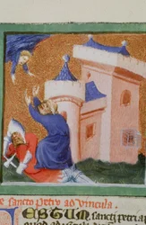 Seite aus der Legenda Aurea, Brügge, ca. 1400-10