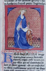 Seite aus der Legenda Aurea, Brügge, ca. 1400-10
