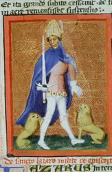 Seite aus der Legenda Aurea, Brügge, ca. 1400-10