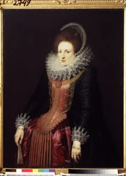 Porträt einer Dame mit Fächer