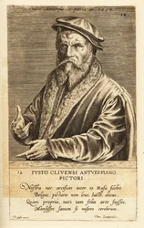 Porträt von Joos van Cleve, flämischer Maler, tätig in Antwerpen, ca. 1485-1540