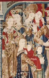 Der Trojanische Krieg: Achills Zelt, ca. 1470 (Wandteppich)