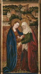 Triptychon, Heimsuchung, mittlere Tafel