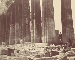 [Details der Kolonnade des Parthenon, Athen], ca. 1870er