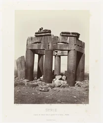 Mann auf der Qubba von Douris, nahe Baalbek