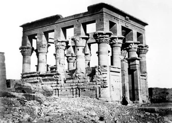 Trajans Kiosk in Philae, Nubien, Ägypten, 1878