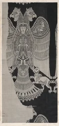 Schematische Zeichnung von Buyid-Seide (1962.264)