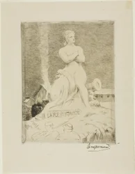 Die Statue des Widerstands von Falguière, Platte vier von Die Belagerung von Paris, 1870