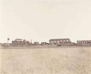 Louksor Theben, Gesamtansicht der Ruinen, 1851-52, gedruckt 1853-54