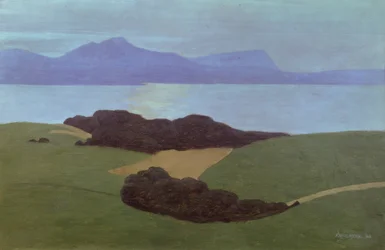 Blick aus der Gegend von Cheseaux-Romanel auf den Genfersee
