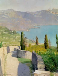 Landschaft am See von Chexbres aus