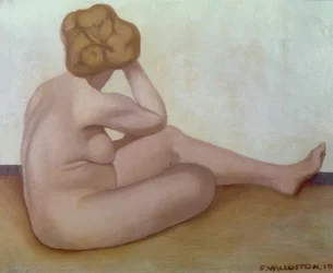 Sitzende nackte Frau