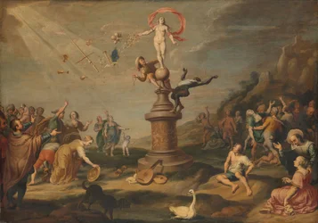 Die Göttin Fortuna verteilt ihre Gaben