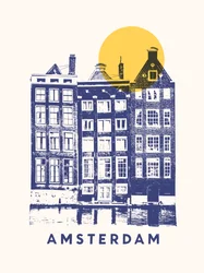 Amsterdam - 3 Gebäude und Sonne, 2020