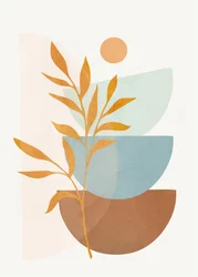 Erdige botanische Abstraktion