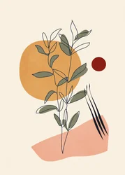 Erdige Botanische Linienkunst