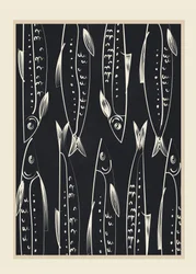 Grafisches Sardinenmuster