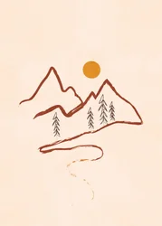 Minimalistischer Bergpfad