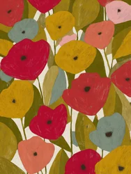 Lebhaftes Blumenfeld