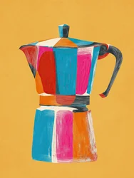 Lebhafter Moka Pot