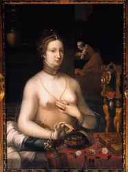 Die Dame bei ihrer Toilette