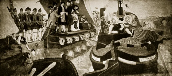 Die Eröffnung des Bridgewater-Kanals, 1768, Illustration aus 