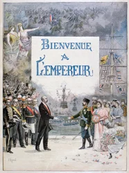 Nikolaus II. von Russland und Félix Faure, Präsident der Französischen Republik, 1896