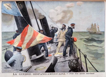 Das Einfangen eines Handelsschiffs, Spanisch-Amerikanischer Krieg, 1898