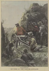 Buren bereiten einen Hinterhalt in den Bergen vor