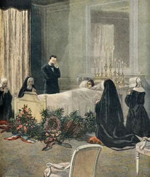 Cecile Carnot auf ihrem Sterbebett