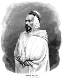 Gravur von Meaulle nach einem fotografischen Porträt von Guillard auf der Titelseite des Journal Illustrous Nr. 3 vom 17. Januar