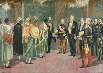 Felix Faure und die Botschafter von Menelik II. von Abessinien