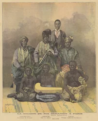 Mitglieder der Mission des Dahomey-Königs Behanzin in Paris